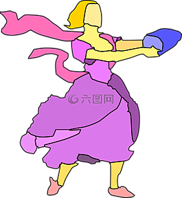 女孩,紫色,粉红色
