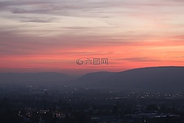 余輝,天空,日落