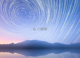星流迹,明星,地球的自转