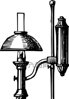 桌灯,光,电