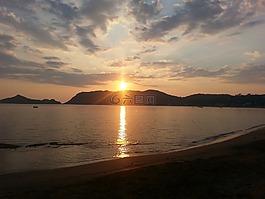 日落,余輝,傍晚的天空