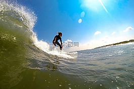 波,沖浪,海灘