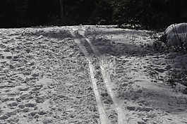 軌道,冬天,滑雪