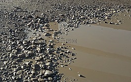 水坑,碎石,污垢