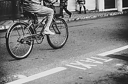 街,街道,自行車