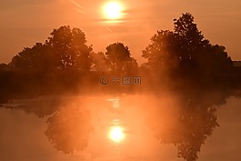 日出,morgenrot,天空