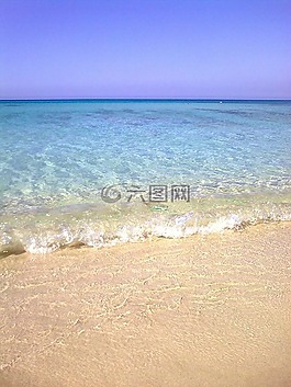 波,海灘,海