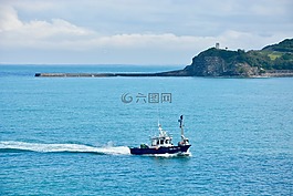 海,船舶,小船