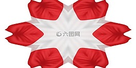 裝飾,白,紅色