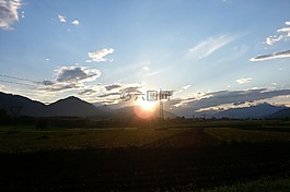 天空,太陽,日落