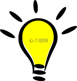 卡通,圖標,燈泡