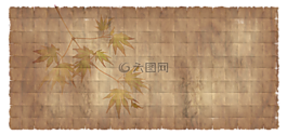 紙,羊皮紙,楓葉