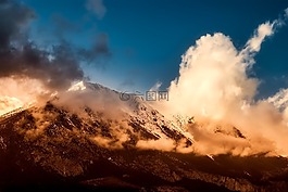 山,雪,冬天