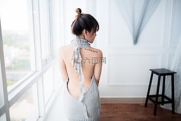 女孩,性感,人