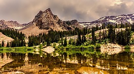 山,全景圖,景觀