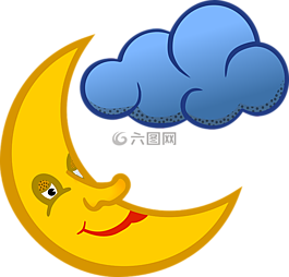 月亮,云,天空