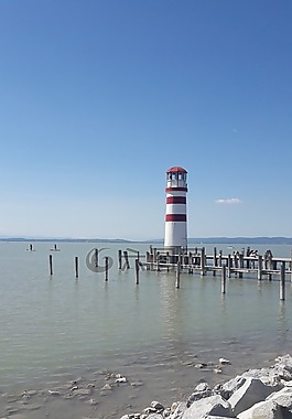燈塔,湖,海