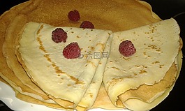 煎餅,漿果,黃色