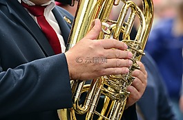 手,樂器,大號