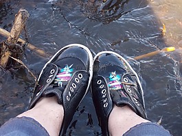鞋,濕,水
