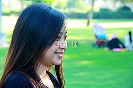 脸,年轻,女孩