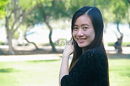 女孩,快樂,年輕