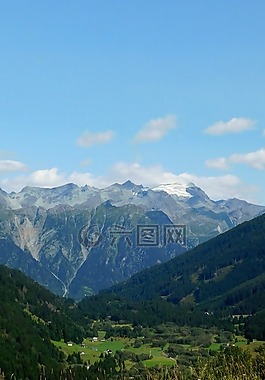 瑞士,山,云