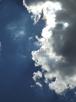 云,天空,光