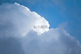 云,晚間,藍色的天空的云彩