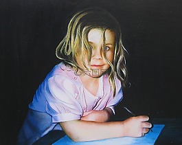 女孩,寫作,信