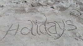 假日,海灘,海