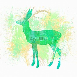 鹿,水彩,啟動(dòng)畫(huà)面