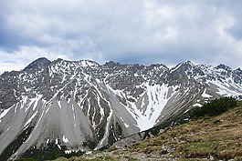 阿爾卑斯山,雪,山