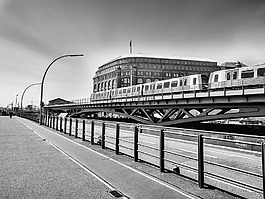 漢堡,電車,橋