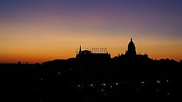 塞哥維亞,夜,日落