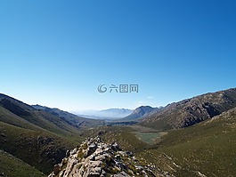 山,谷,天空