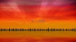 日落,日出,自然