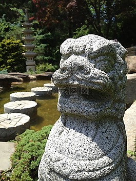 雕塑,亞洲,花園