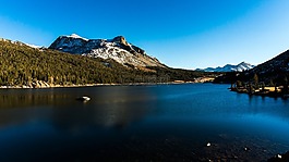 湖,雪,山
