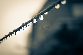 滴水,衣服的線,水