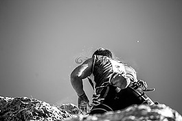巖,攀爬,登山者