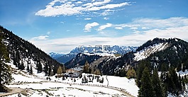 高山,山,全景