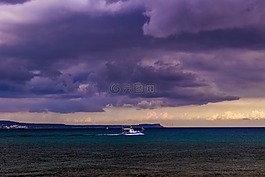 海,天空,云