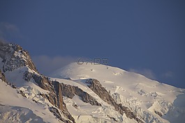 山,雪,全景