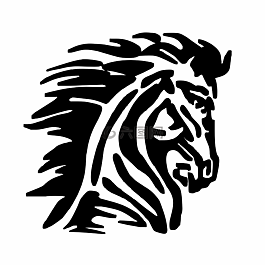 野馬,馬,徽標