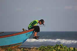 戶外,船舶,海