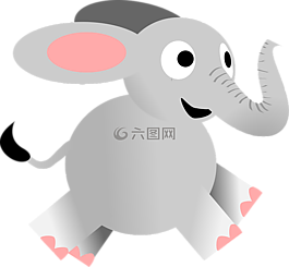 象,快樂,運行
