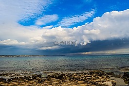 海灘,海,天空