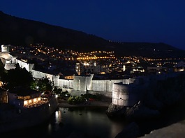 杜布羅夫尼克,夜,市容