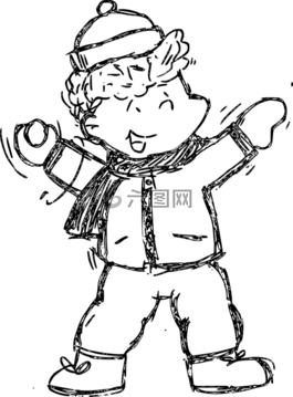 男孩,卡通,兒童